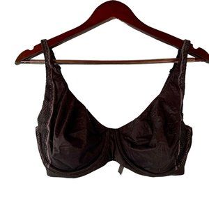 Victoria's Secret Body by Victoria Black Bra 34DDD Underwire Soft Cup Lace Trim